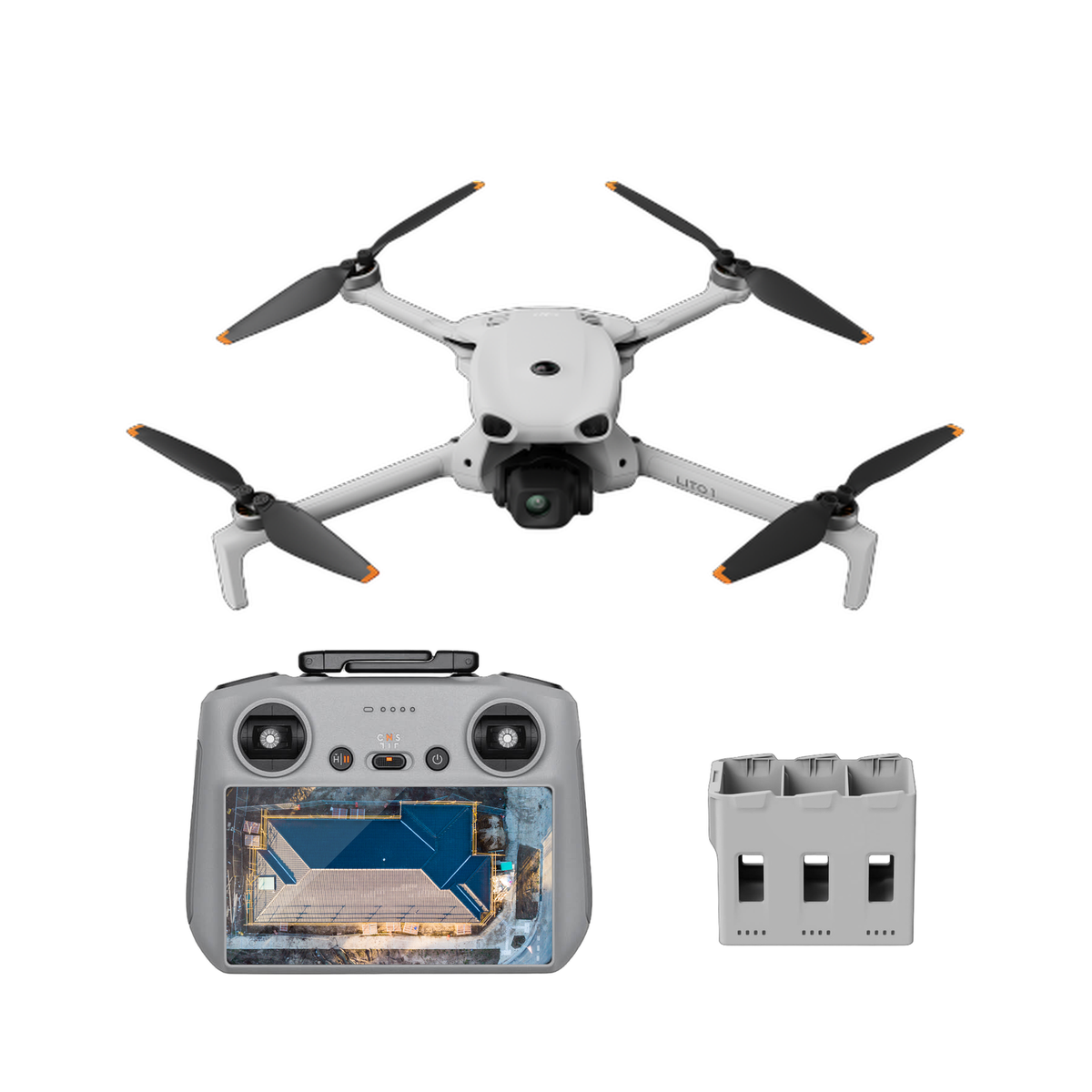 Drone DJI Lito X1, radiocommande DJI RC 2 à écran et station de recharge